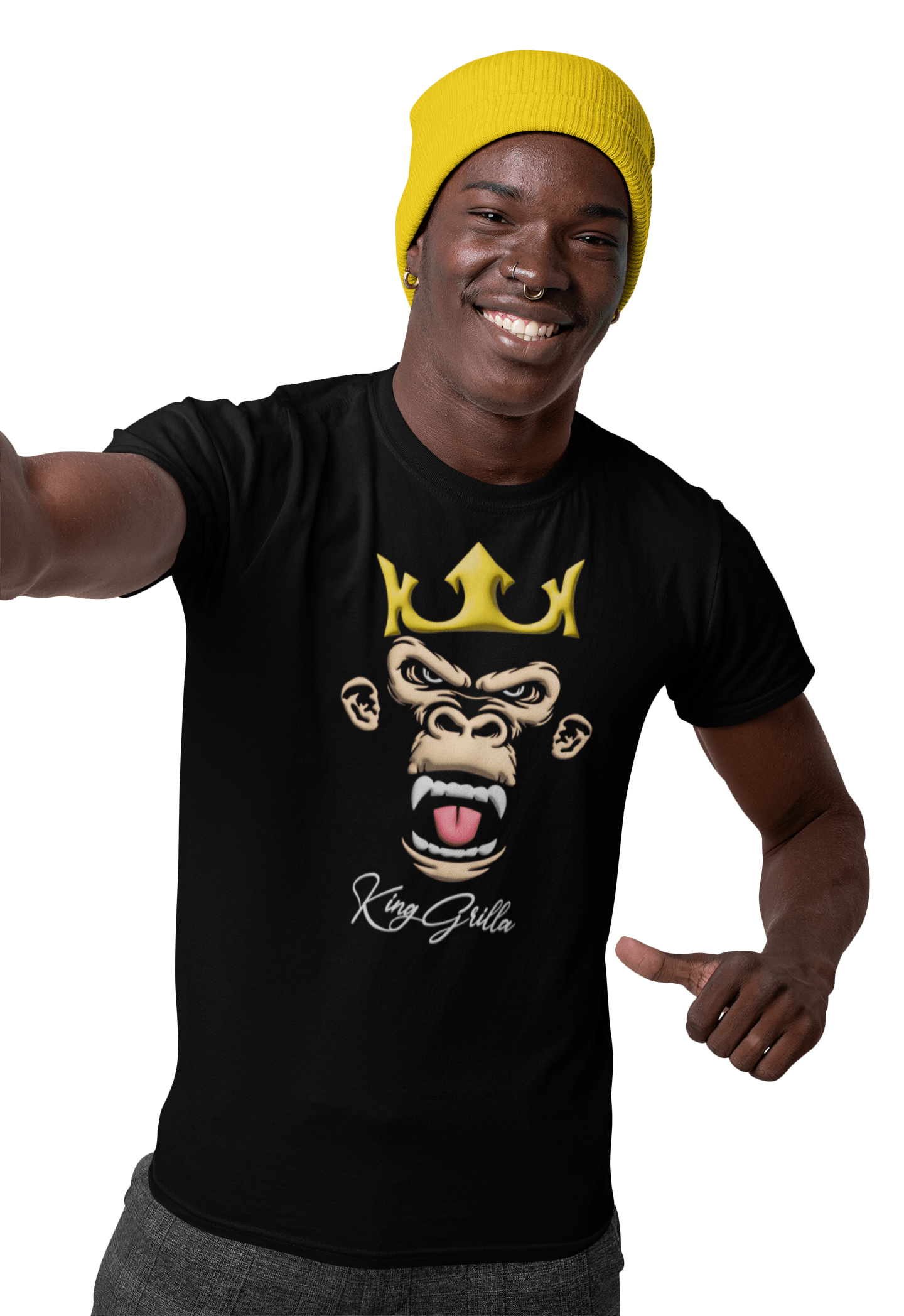 King Grilla Tshirt - King of the Jungle Men’s Premium Heavyweight Tshirt.