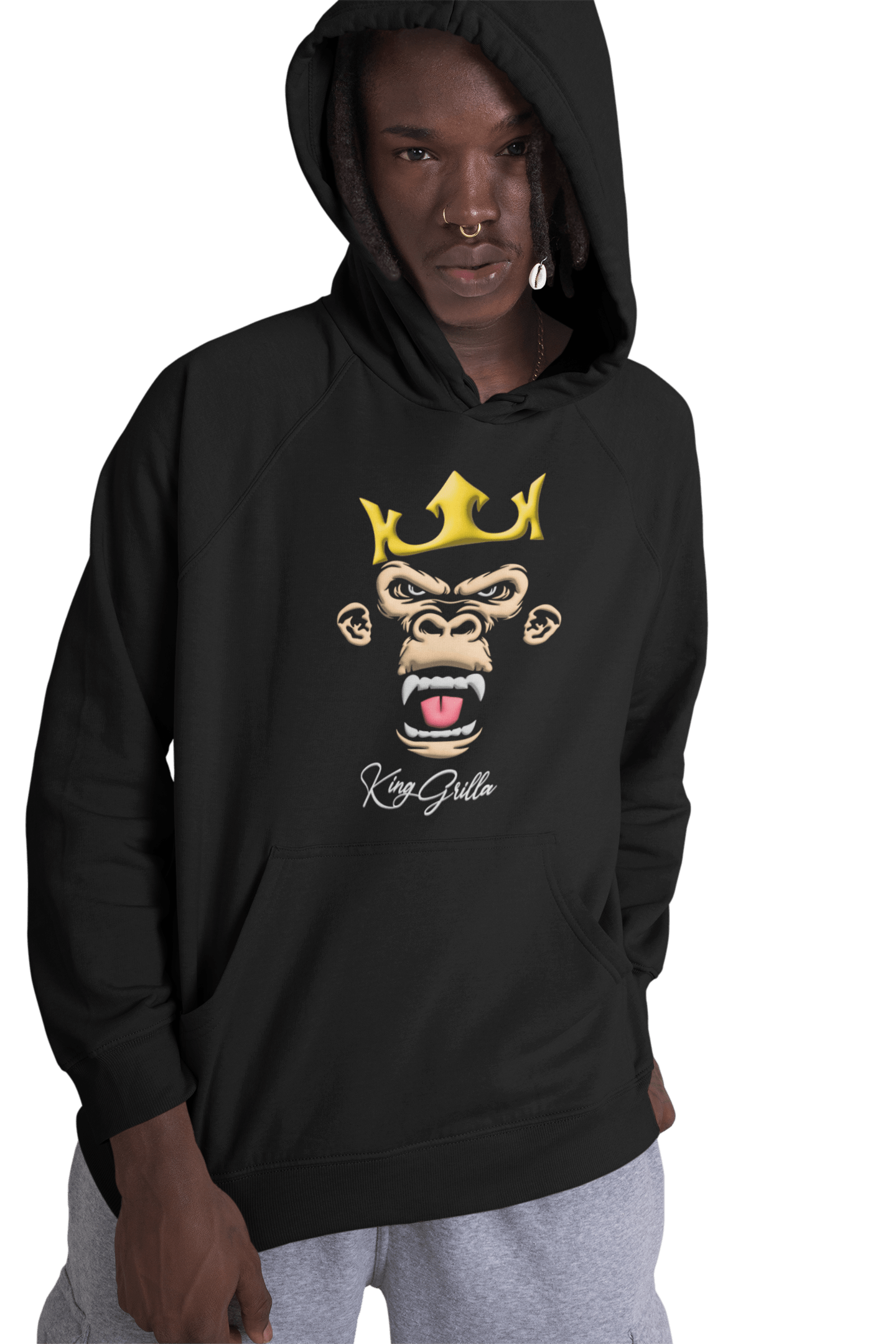 King Grilla Hoodie - King of the Jungle Premium Heavyweight Unisex Hoodie.