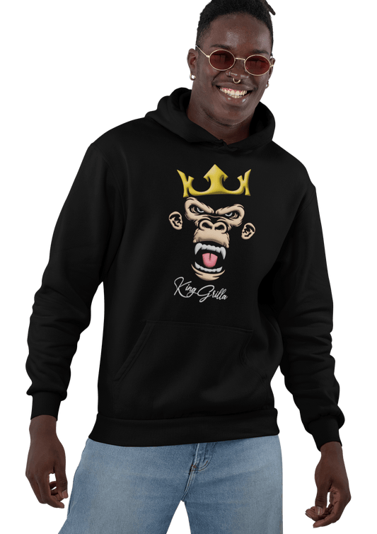 King Grilla Hoodie - King of the Jungle Premium Heavyweight Unisex Hoodie.